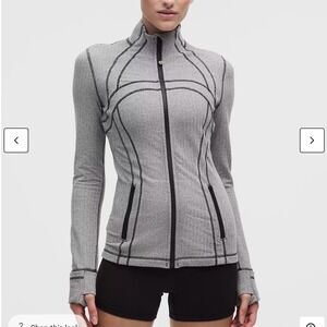 Lululemon‎ Define Jacket – Herringbone / Black & White – Size 4
